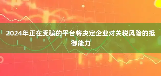 2024年正在受骗的平台将决定企业对关税风险的抵御能力