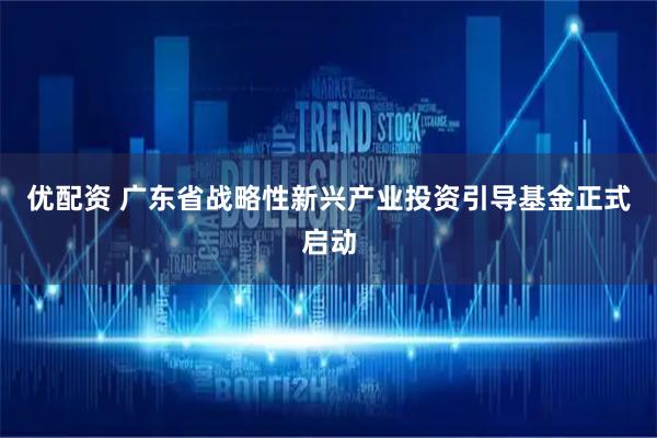 优配资 广东省战略性新兴产业投资引导基金正式启动